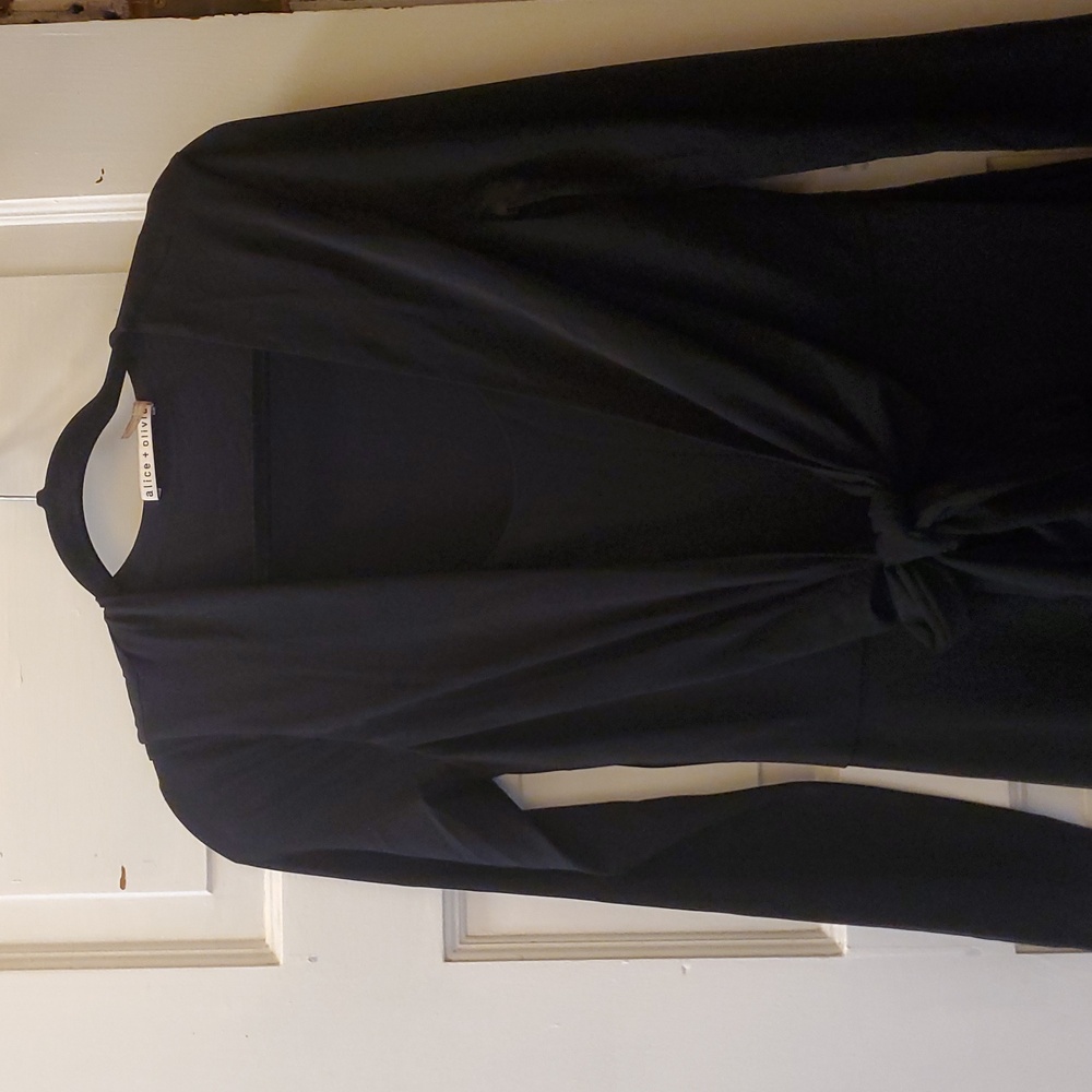 ALICE + OLIVIA SIZE MEDIUM Elegant Black Maxi Dress - Picture 15 of 16